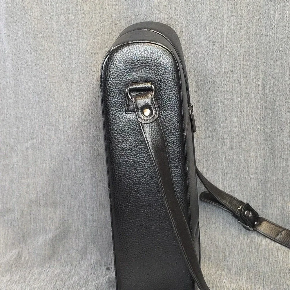 Vintage Leather And Velvet Double Wine‎ Bottle Carrying Case Classy Outing...